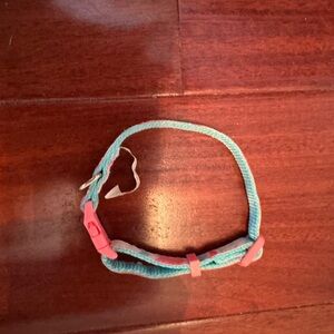 Small Blue and Pink Dog Collar with Break Away Buckle